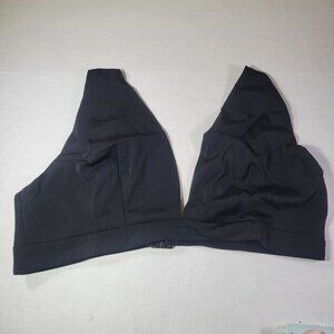 ASOS Design Black Adjustable Bralette Bikini Back Closure Top Size UK22/US18